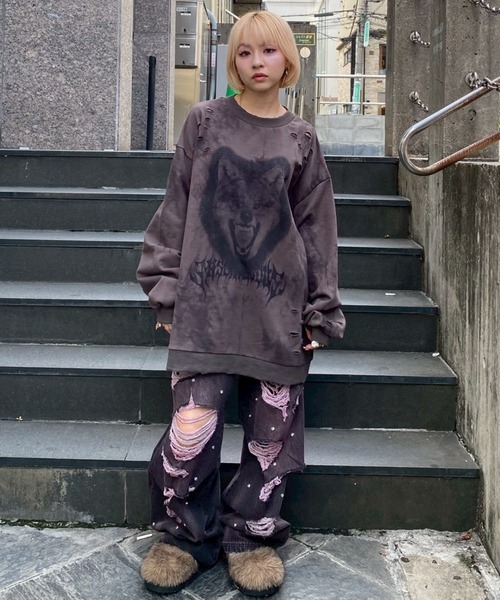 BIJOU DAMAGE DENIM パンツ（デニムパンツ）｜Candy Stripper