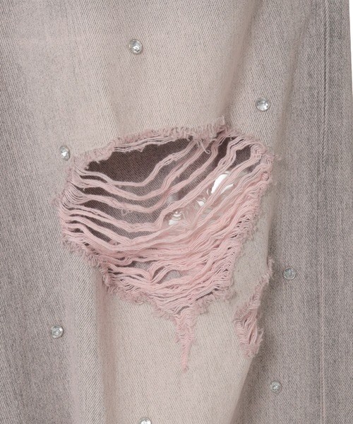 Candy Stripper（キャンディストリッパー）の「BIJOU DAMAGE DENIM パンツ（デニムパンツ・レディース・ブラック/ブラック系その他・FREE）」の19枚目の写真