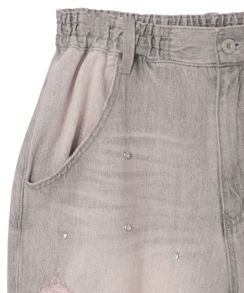 Candy Stripper（キャンディストリッパー）の「BIJOU DAMAGE DENIM パンツ（デニムパンツ・レディース・ブラック/ブラック系その他・FREE）」の15枚目の写真