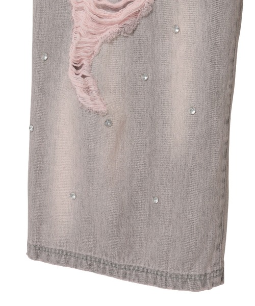 Candy Stripper（キャンディストリッパー）の「BIJOU DAMAGE DENIM パンツ（デニムパンツ・レディース・ブラック/ブラック系その他・FREE）」の18枚目の写真