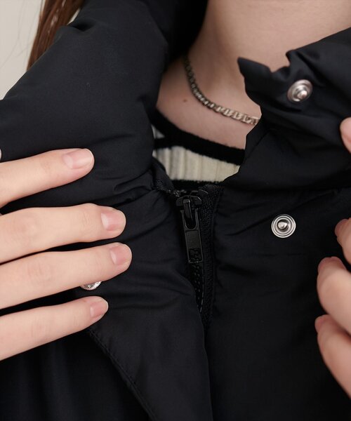 natural couture（ナチュラルクチュール）の「ノンキルト中綿ブルゾン（ブルゾン・レディース・ブラウン/アイボリー/グレイッシュベージュ/ブラック・FREE）」の20枚目の写真