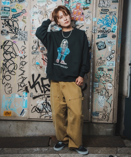 SIDEWAY STANCE（サイドウェイスタンス）の「【SIDEWAY STANCE】バリエーション プリント スウェット トレーナー（スウェット・メンズ・ブラック系/ブラック/ホワイト系1/ライトグレー系1/ホワイト系/グレー系2/ライトグレー系2/ブラック系3/ブラック系1/ライトグレー/グレー/ブラック系2/ホワイト系3/グレー系・LARGE/MEDIUM/SMALL/X-LARGE）」の17枚目の写真
