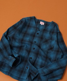 BIG MIKE Heavy Flannel Cardigan ヘビーフランネル オンブレチェック長袖カーディガン