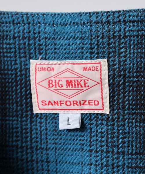 BIG MIKE（ビッグマイク）の「BIG MIKE Heavy Flannel Cardigan ヘビーフランネル オンブレチェック長袖カーディガン（カーディガン/ボレロ・メンズ・ブラック×ブルー・XL/L/M）」の22枚目の写真