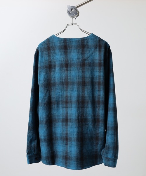 BIG MIKE（ビッグマイク）の「BIG MIKE Heavy Flannel Cardigan ヘビーフランネル オンブレチェック長袖カーディガン（カーディガン/ボレロ・メンズ・ブラック×ブルー・XL/L/M）」の12枚目の写真