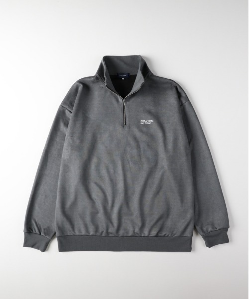 BACK NUMBER（バックナンバー）の「【BACK NUMBER】フェイクスエードハーフZIPトレーナー(ゆったり/シルエット/カジュアル）（スウェット・メンズ・オフホワイト/ライトグレー/ブラック/シルバー・M/L/XL）」の13枚目の写真