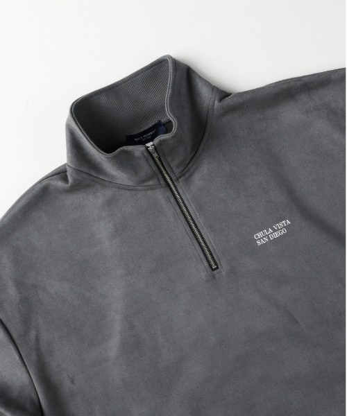 BACK NUMBER（バックナンバー）の「【BACK NUMBER】フェイクスエードハーフZIPトレーナー(ゆったり/シルエット/カジュアル）（スウェット・メンズ・オフホワイト/ライトグレー/ブラック/シルバー・M/L/XL）」の12枚目の写真
