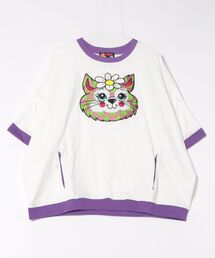KawaeKayo（カワエカヨ）の「kitty applique BIG-T（Tシャツ/カットソー）」