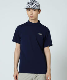 PEARLY GATES】ベア疑似メッシュ半袖モックネックカットソー（Tシャツ