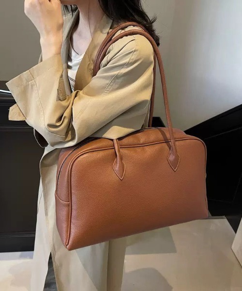gossip!ロサンゼルス(ゴシップロサンゼルス)の「PUボストンバッグ(ハンドバッグ・レディース・ブラウン/キャメル/ブラック・FREE)」の3枚目の写真