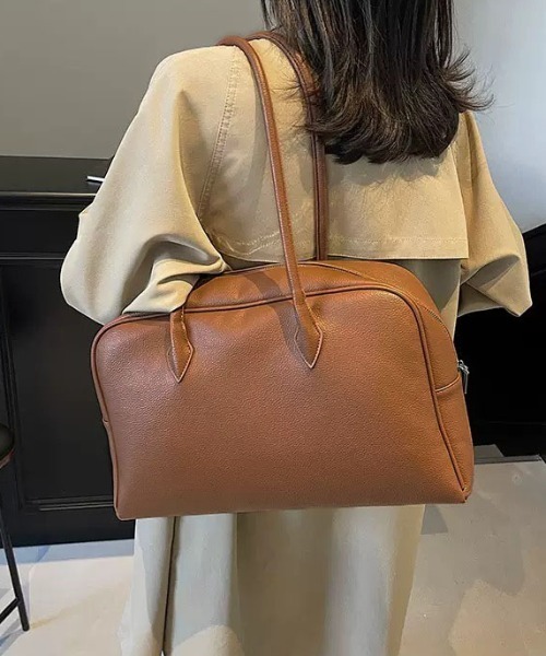 gossip!ロサンゼルス(ゴシップロサンゼルス)の「PUボストンバッグ(ハンドバッグ・レディース・ブラウン/キャメル/ブラック・FREE)」の4枚目の写真