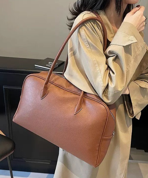 gossip!ロサンゼルス(ゴシップロサンゼルス)の「PUボストンバッグ(ハンドバッグ・レディース・ブラウン/キャメル/ブラック・FREE)」の5枚目の写真