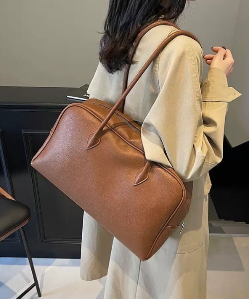 gossip!ロサンゼルス(ゴシップロサンゼルス)の「PUボストンバッグ(ハンドバッグ・レディース・ブラウン/キャメル/ブラック・FREE)」の7枚目の写真