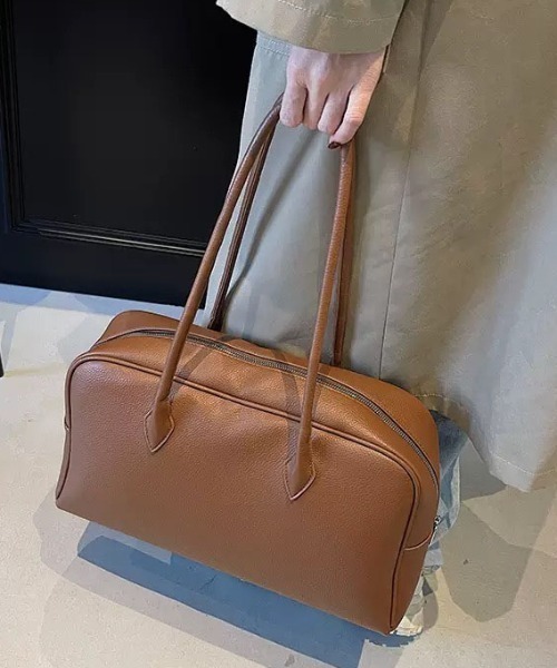 gossip!ロサンゼルス(ゴシップロサンゼルス)の「PUボストンバッグ(ハンドバッグ・レディース・ブラウン/キャメル/ブラック・FREE)」の6枚目の写真