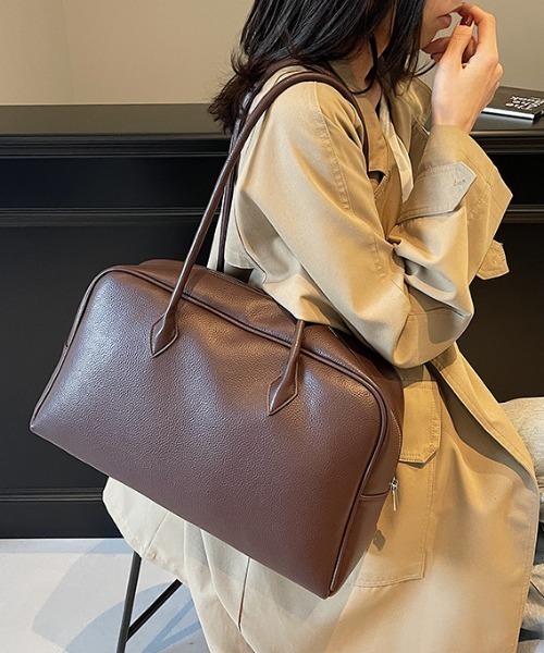 gossip!ロサンゼルス(ゴシップロサンゼルス)の「PUボストンバッグ(ハンドバッグ・レディース・ブラウン/キャメル/ブラック・FREE)」の12枚目の写真