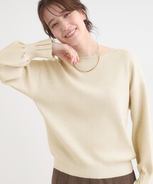 DRESKIP | 【S-LL】お袖タックが女性らしさをプラス 華やかラメニット(ニット/セーター)