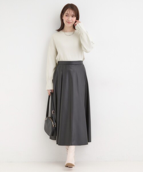 DRESKIP（ドレスキップ）の「【S-LL】お袖タックが女性らしさをプラス 華やかラメニット（ニット/セーター・レディース・ゴールド/ネイビー/パープル/シルバー・02/01/04/03）」の19枚目の写真