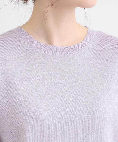DRESKIP（ドレスキップ）の「【S-LL】お袖タックが女性らしさをプラス 華やかラメニット（ニット/セーター・レディース・ゴールド/ネイビー/パープル/シルバー・02/01/04/03）」の12枚目の写真