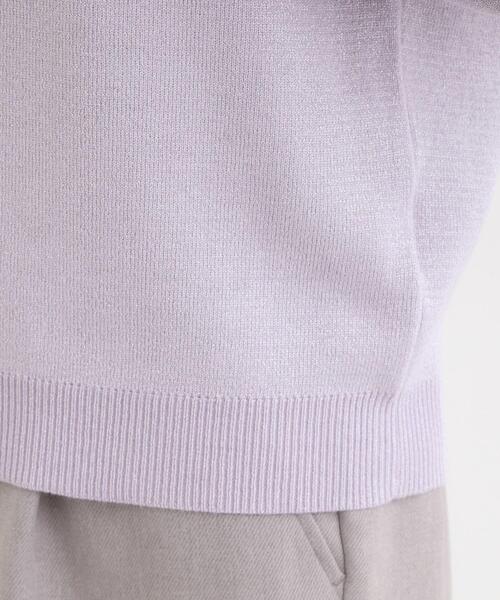 DRESKIP（ドレスキップ）の「【S-LL】お袖タックが女性らしさをプラス 華やかラメニット（ニット/セーター・レディース・ゴールド/ネイビー/パープル/シルバー・02/01/04/03）」の6枚目の写真