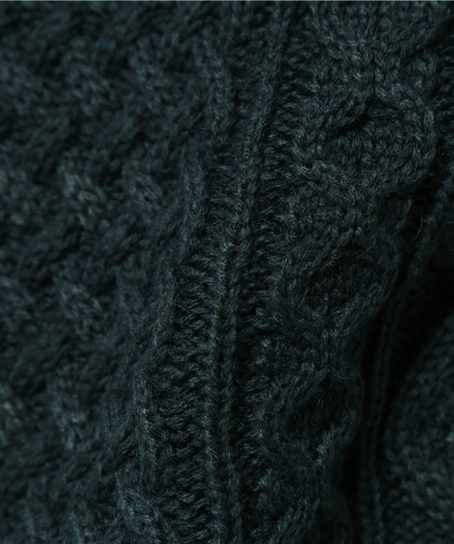 CIAOPANIC(チャオパニック)の「【Ciaopanic】 AC/Wアラン柄P/O(ニット/セーター・メンズ・キャメル/オリーブ/グリーン/ボルドー/ネイビー/グレー・MEDIUM/LARGE)」の10枚目の写真