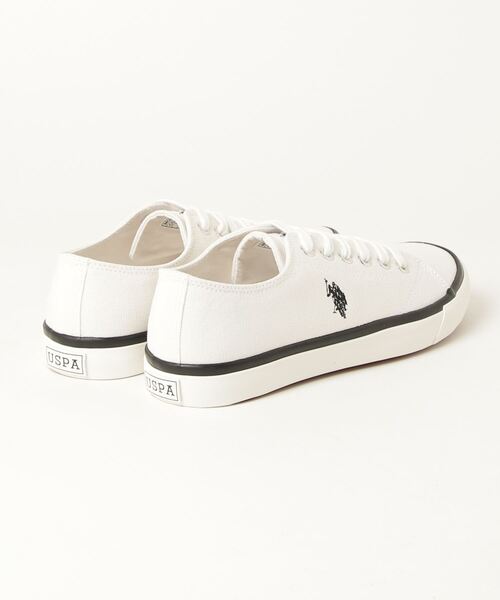 U.S. POLO ASSN.(ユーエスポロアッスン)の「【U.S. POLO ASSN./ユーエスポロアッスン】キャンバス ワンポイントローカットスニーカー(スニーカー・レディース・ホワイト/ブラック・22.5cm/23.0cm/23.5cm/24.0cm/24.5cm/25.0cm)」の4枚目の写真