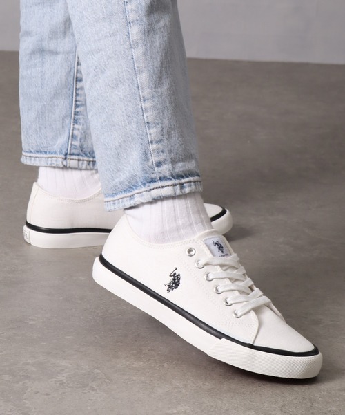U.S. POLO ASSN.(ユーエスポロアッスン)の「【U.S. POLO ASSN./ユーエスポロアッスン】キャンバス ワンポイントローカットスニーカー(スニーカー・レディース・ホワイト/ブラック・22.5cm/23.0cm/23.5cm/24.0cm/24.5cm/25.0cm)」の13枚目の写真
