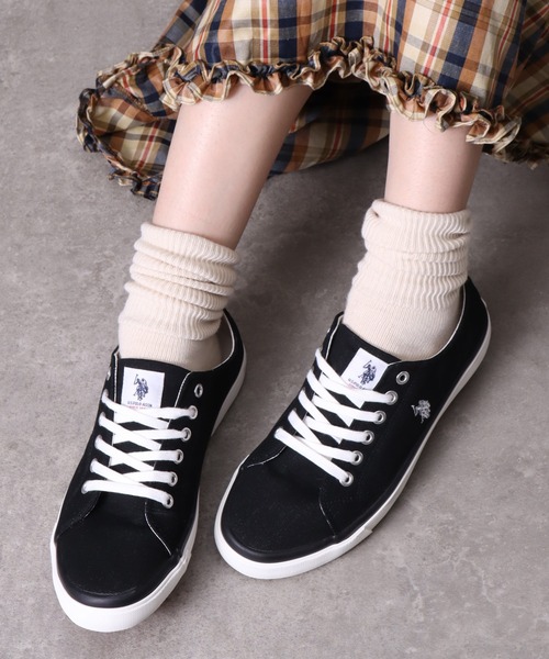 U.S. POLO ASSN.(ユーエスポロアッスン)の「【U.S. POLO ASSN./ユーエスポロアッスン】キャンバス ワンポイントローカットスニーカー(スニーカー・レディース・ホワイト/ブラック・22.5cm/23.0cm/23.5cm/24.0cm/24.5cm/25.0cm)」の11枚目の写真