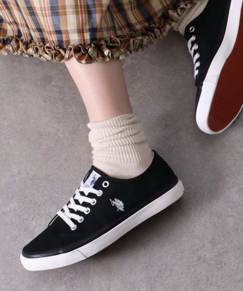 U.S. POLO ASSN.(ユーエスポロアッスン)の「【U.S. POLO ASSN./ユーエスポロアッスン】キャンバス ワンポイントローカットスニーカー(スニーカー・レディース・ホワイト/ブラック・22.5cm/23.0cm/23.5cm/24.0cm/24.5cm/25.0cm)」の10枚目の写真