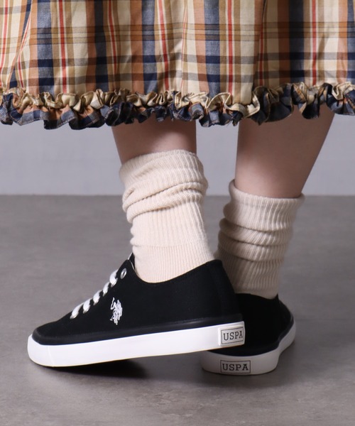 U.S. POLO ASSN.(ユーエスポロアッスン)の「【U.S. POLO ASSN./ユーエスポロアッスン】キャンバス ワンポイントローカットスニーカー(スニーカー・レディース・ホワイト/ブラック・22.5cm/23.0cm/23.5cm/24.0cm/24.5cm/25.0cm)」の7枚目の写真