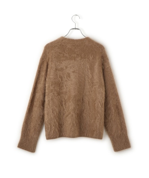 ADAM ET ROPE'(アダムエロペ)の「ブラッシュカシミヤVネックカーディガン(カーディガン/ボレロ・レディース・グリーン系その他3/ダークブラウン・FREE)」の13枚目の写真