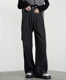 Bulue.（ブルー）の「【Bulue.】クラッシュデニム切替えタックパンツ（デニムパンツ・レディース）」