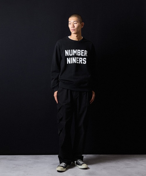 NUMBER (N)INE（ナンバーナイン）の「NUMBER NINERS PRINTED CLASSIC CREWNECK SWEATSHIRT / ナンバー ナイナーズ ロゴプリント クラシック クルーネック スウェットシャツ（スウェット・メンズ・ブラック/トップグレー・M/L/XL）」の8枚目の写真