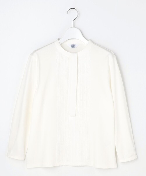J.PRESS(ジェイプレス)の「レースコンビ ボウタイ カットソー(Tシャツ/カットソー・レディース・ホワイト系/ネイビー系・MEDIUM/LARGE)」の5枚目の写真