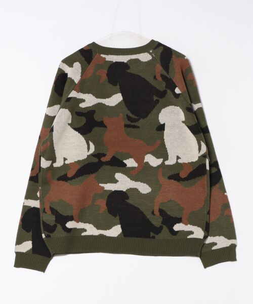 CORISCO（コリスコ）の「アニマルカモフラ柄ニット(M1)（ニット/セーター・メンズ・カーキ系2/ベージュ系1/グレー系2/カーキ系1/ベージュ系2/グレー系1・X-LARGE/LARGE/MEDIUM）」の7枚目の写真