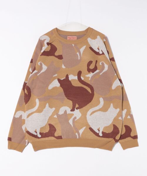 CORISCO（コリスコ）の「アニマルカモフラ柄ニット(M1)（ニット/セーター・メンズ・カーキ系2/ベージュ系1/グレー系2/カーキ系1/ベージュ系2/グレー系1・X-LARGE/LARGE/MEDIUM）」の16枚目の写真