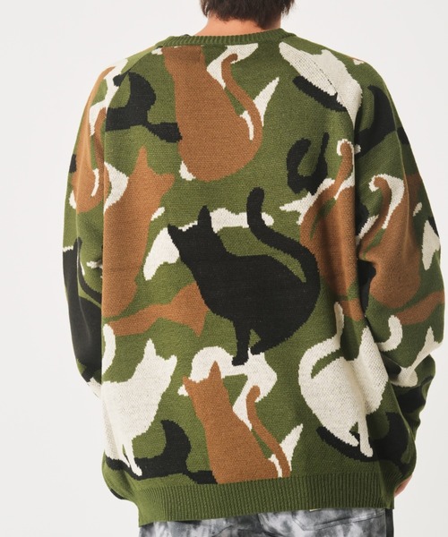 CORISCO（コリスコ）の「アニマルカモフラ柄ニット(M1)（ニット/セーター・メンズ・カーキ系2/ベージュ系1/グレー系2/カーキ系1/ベージュ系2/グレー系1・X-LARGE/LARGE/MEDIUM）」の21枚目の写真