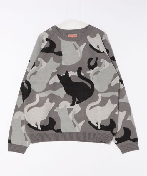 CORISCO（コリスコ）の「アニマルカモフラ柄ニット(M1)（ニット/セーター・メンズ・カーキ系2/ベージュ系1/グレー系2/カーキ系1/ベージュ系2/グレー系1・X-LARGE/LARGE/MEDIUM）」の10枚目の写真