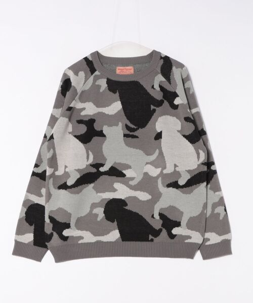CORISCO（コリスコ）の「アニマルカモフラ柄ニット(M1)（ニット/セーター・メンズ・カーキ系2/ベージュ系1/グレー系2/カーキ系1/ベージュ系2/グレー系1・X-LARGE/LARGE/MEDIUM）」の13枚目の写真