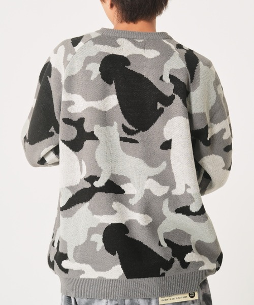 CORISCO（コリスコ）の「アニマルカモフラ柄ニット(M1)（ニット/セーター・メンズ・カーキ系2/ベージュ系1/グレー系2/カーキ系1/ベージュ系2/グレー系1・X-LARGE/LARGE/MEDIUM）」の12枚目の写真