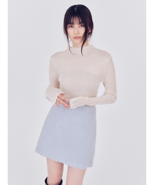 FRAY I.D（フレイアイディー）の「ウールシャギーミニスカート（スカート・レディース・オフホワイト/グレー/ライトブルー・0/1）」の3枚目の写真