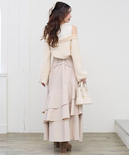 MAJESTIC LEGON（マジェスティックレゴン）の「ツイードニットドッキングワンピース（ワンピース・レディース・ブラック系その他/ブルー系その他2/ホワイト系その他2・SMALL/MEDIUM/X-SMALL）」の15枚目の写真