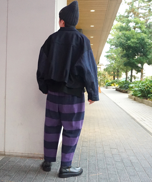 JOURNAL STANDARD LUXE（ジャーナルスタンダード　ラックス）の「ボーダータックパンツ（その他パンツ・レディース・チャコールグレー/ネイビー・FREE）」の7枚目の写真