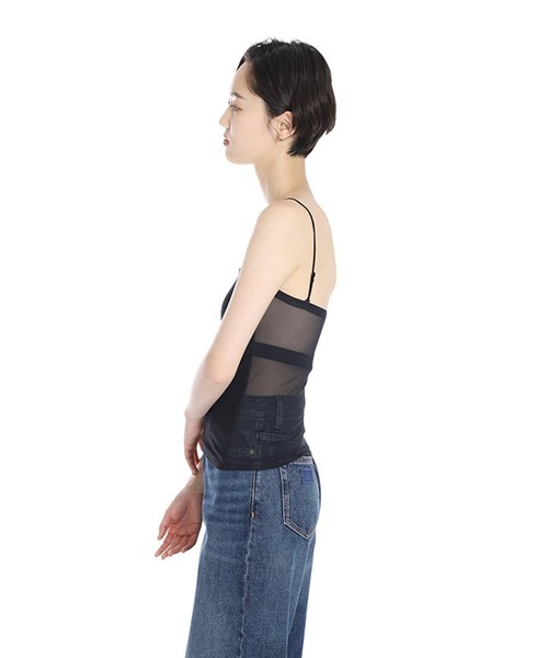 overneath（オーバーニース）の「OVERNEATH / オーバーニース：【レディース】Bra056スムース×ネット：bra053[ANN]（キャミソール・レディース・ブラック・M/L）」の9枚目の写真
