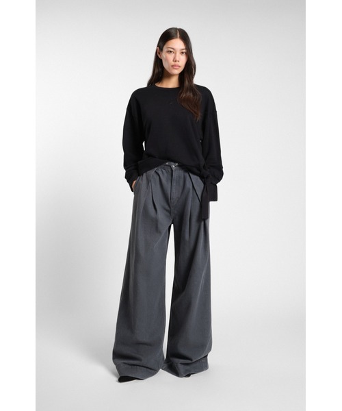 BOSS(ボス)の「コットンブレンド スウェットシャツ タイディテール(スウェット・レディース・ブラック・S/XS/L/M)」の4枚目の写真