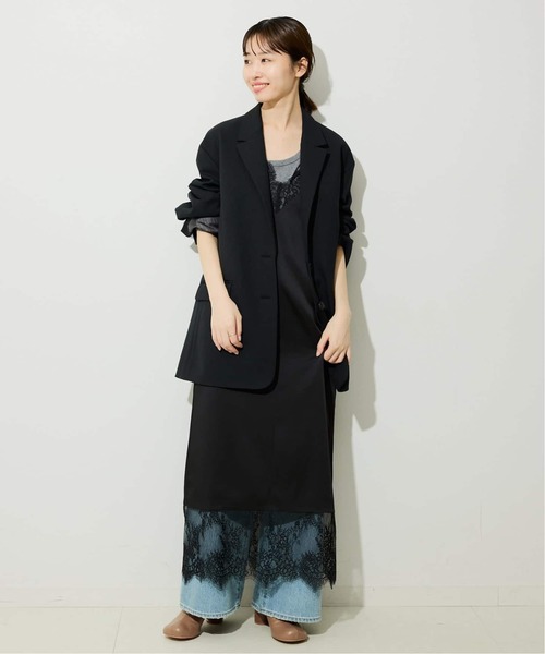 SLOBE IENA（スローブイエナ）の「《WEB限定サイズあり/追加2》SLOBE スクエアトゥショートブーツ（ブーツ・レディース・ブラック/ベージュ系その他・23cm/23.5cm/24cm/24.5cm/25cm）」の4枚目の写真