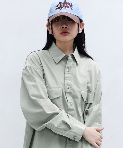 F.ILLUMINATE（フィルミネイト）の「デイリーポケットシャツ-ライトグレー（シャツ/ブラウス・レディース・その他・SMALL/MEDIUM/LARGE）」の3枚目の写真