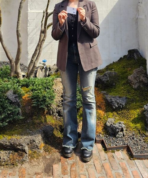 Midnight Move（ミッドナイトムーブ）の「ws boots cut pants [blue]（デニムパンツ・レディース・その他・SMALL/MEDIUM）」の3枚目の写真