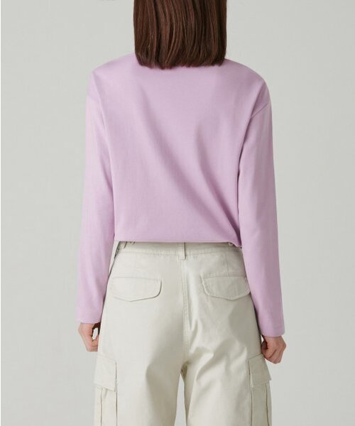 MUSINSA STANDARD WOMAN（ムシンサスタンダードウーマン）の「ウィメンズリラックスクルーネック長袖Tシャツ[ライラック]（Tシャツ/カットソー・レディース・その他・SMALL/MEDIUM/LARGE/X-SMALL）」の3枚目の写真