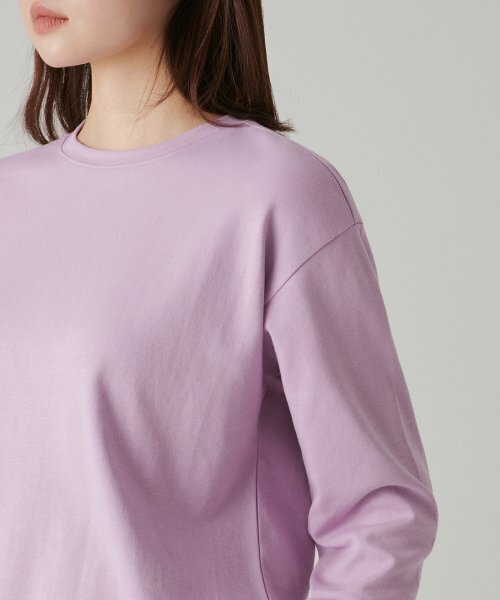 MUSINSA STANDARD WOMAN（ムシンサスタンダードウーマン）の「ウィメンズリラックスクルーネック長袖Tシャツ[ライラック]（Tシャツ/カットソー・レディース・その他・SMALL/MEDIUM/LARGE/X-SMALL）」の6枚目の写真