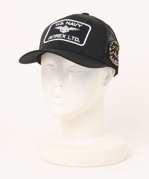 AVIREX(アヴィレックス)の「/AVIREX/U.S NAVY MESH CAP(キャップ・メンズ・カーキ/サックスブルー/インディゴブルー/ブラック・FREE)」の2枚目の写真